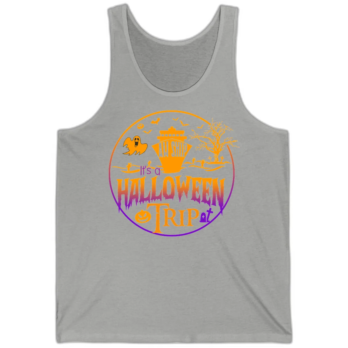 It's A Halloween Trip Tank in Athletic Heather