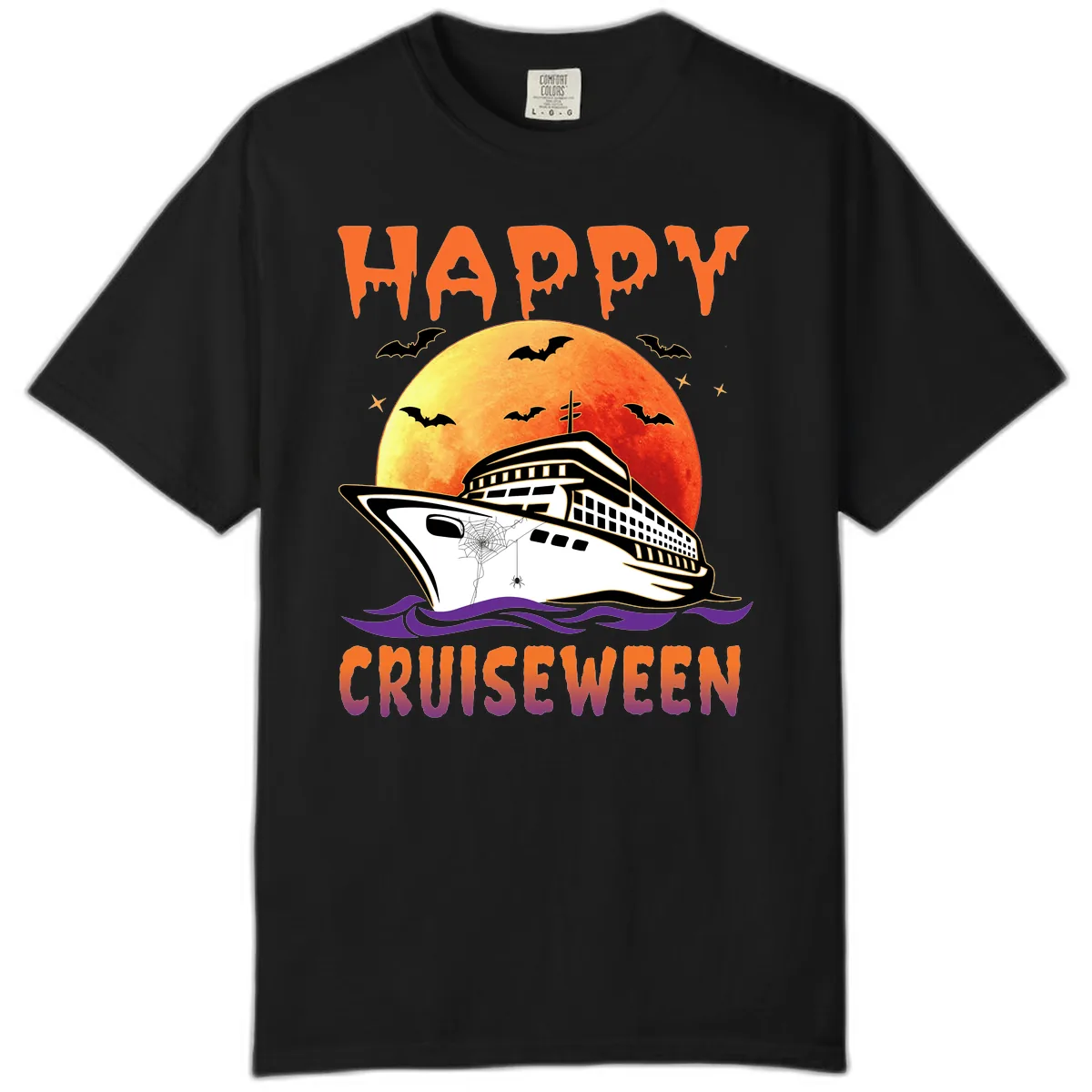 Happy Cruiseween Comfort Color in Black