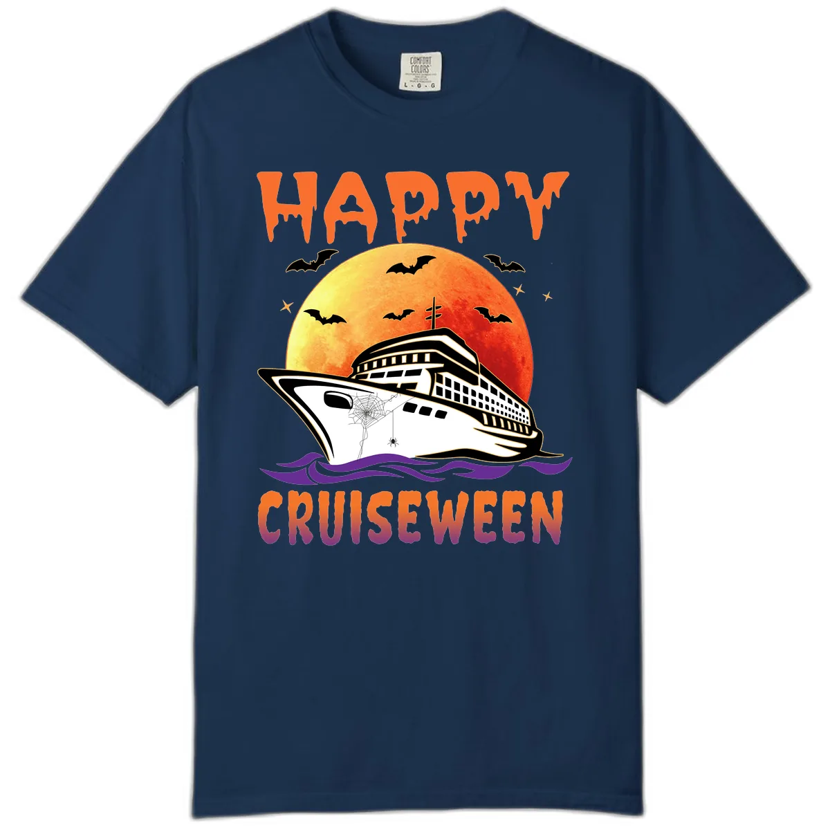 Happy Cruiseween Comfort Color in Navy