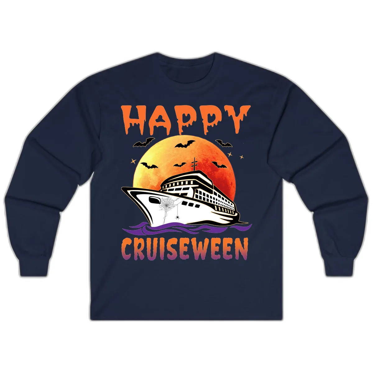 Happy Cruiseween Long Sleeve in Navy
