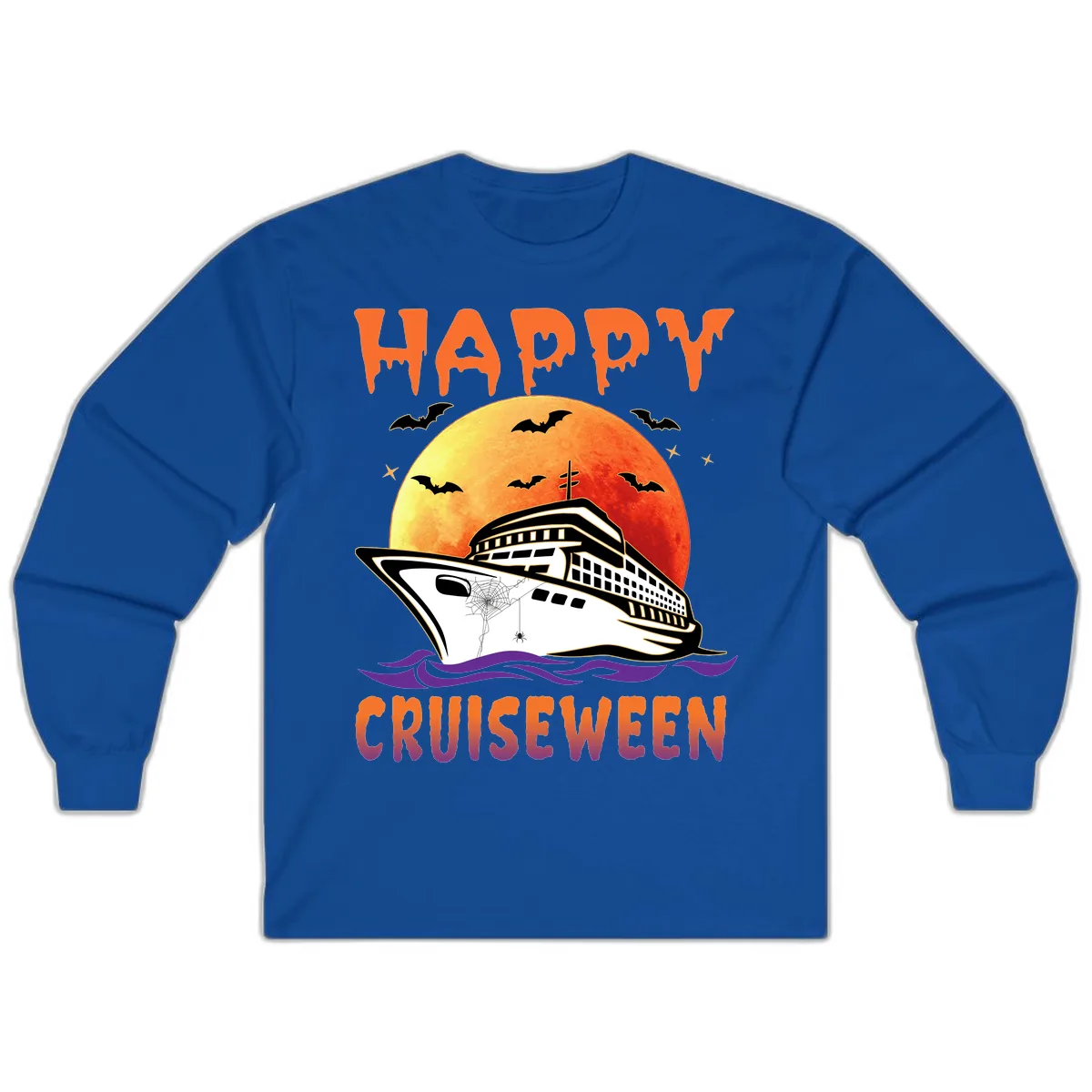 Happy Cruiseween Long Sleeve in Royal