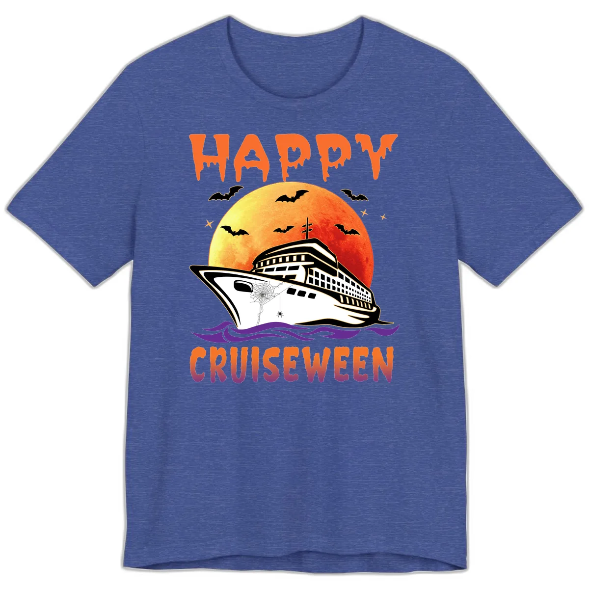 Happy Cruiseween Premium T-Shirt in Heather True Royal
