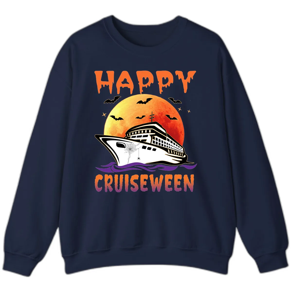 Happy Cruiseween Sweatshirt in Navy