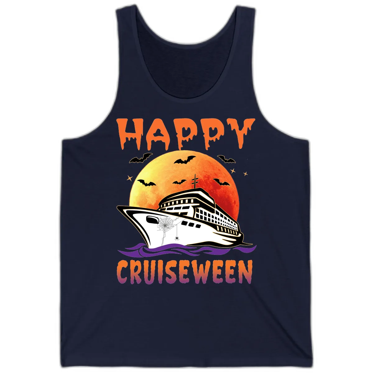 Happy Cruiseween Tank in Navy