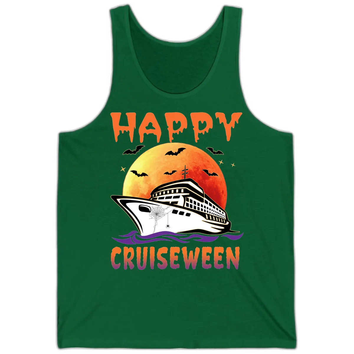 Happy Cruiseween Tank in Kelly