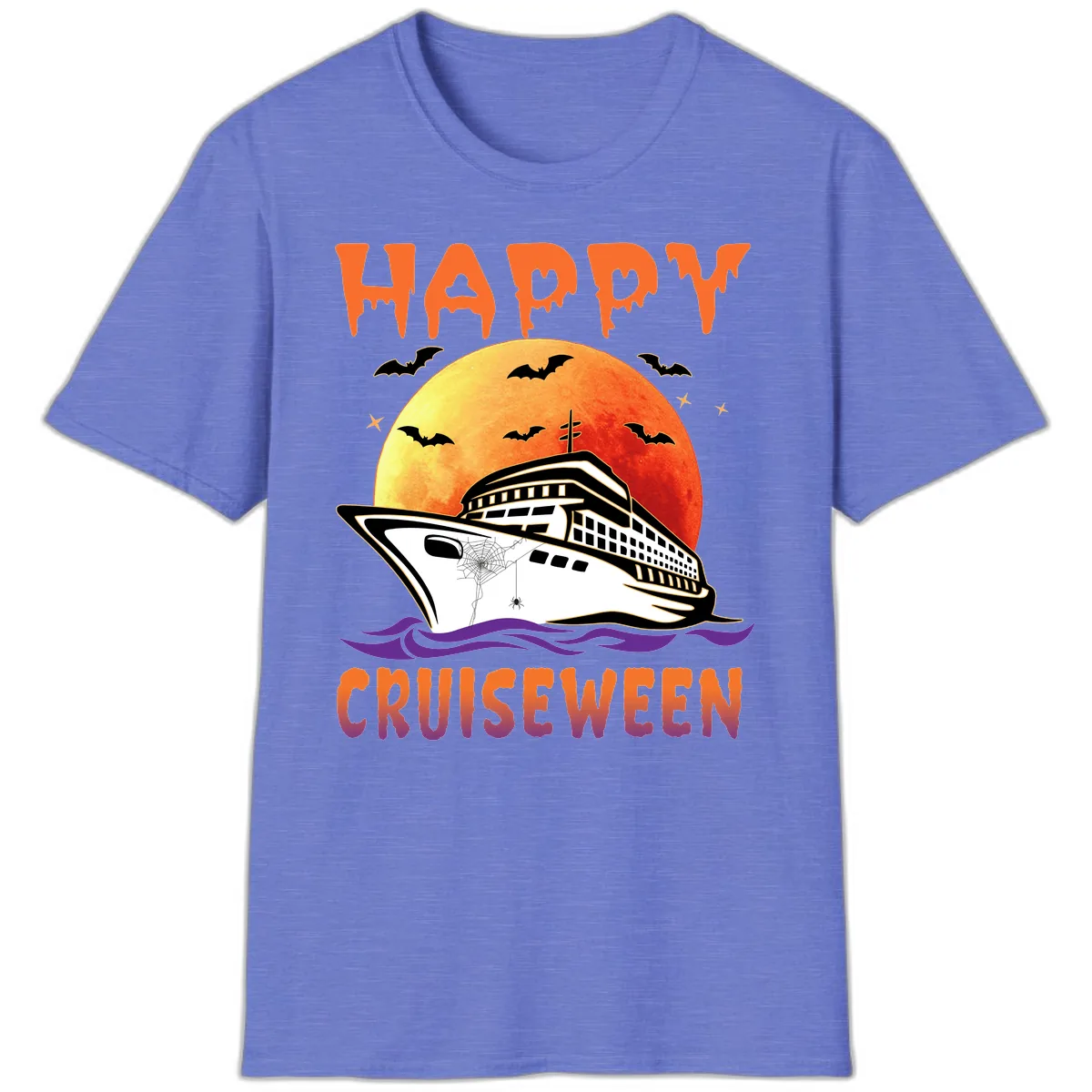 Happy Cruiseween T-Shirt in Heather Royal