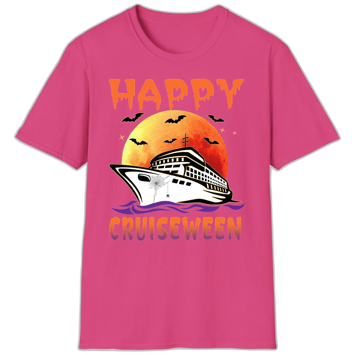 Happy Cruiseween T-Shirt in Heliconia
