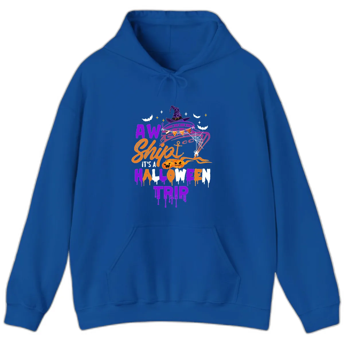 Aw Shiver Me Halloween Trip Hoodie in Royal