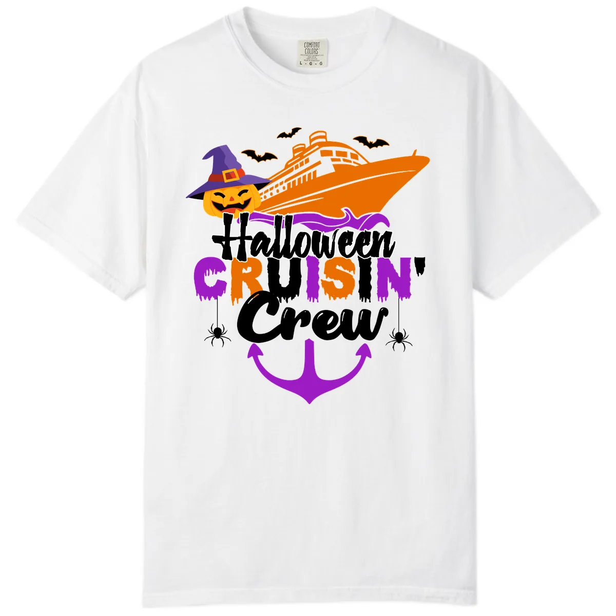 Halloween Cruise In Crew Comfort Color in White