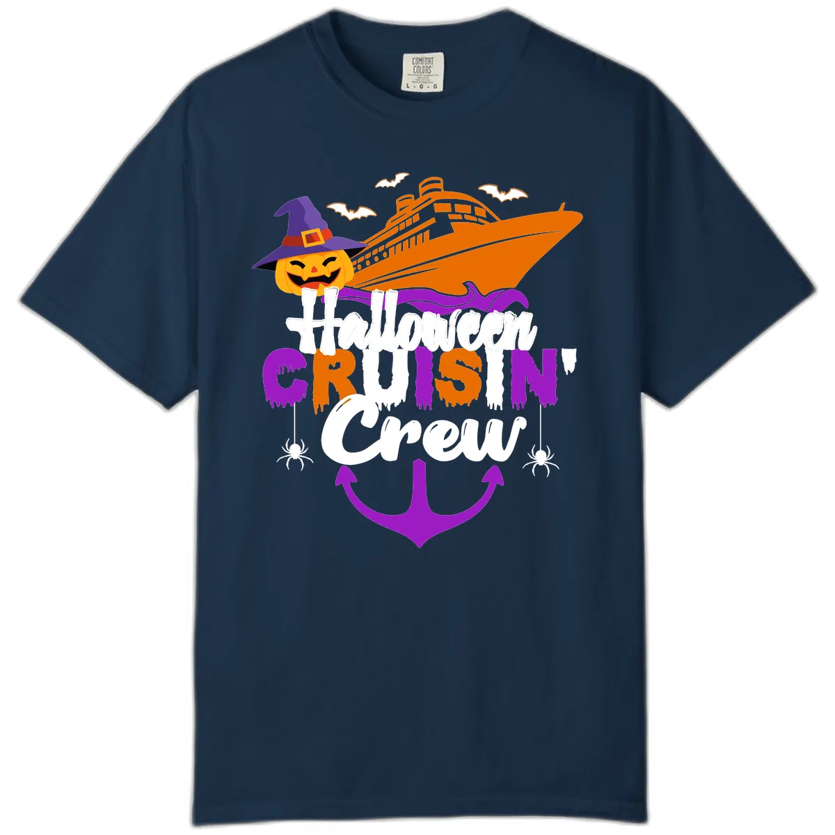 Halloween Cruise In Crew Comfort Color in True Navy