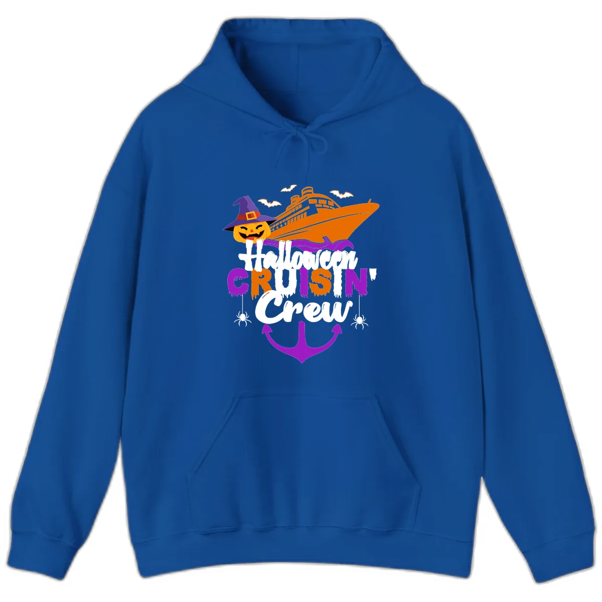Halloween Cruise In Crew Hoodie in Royal