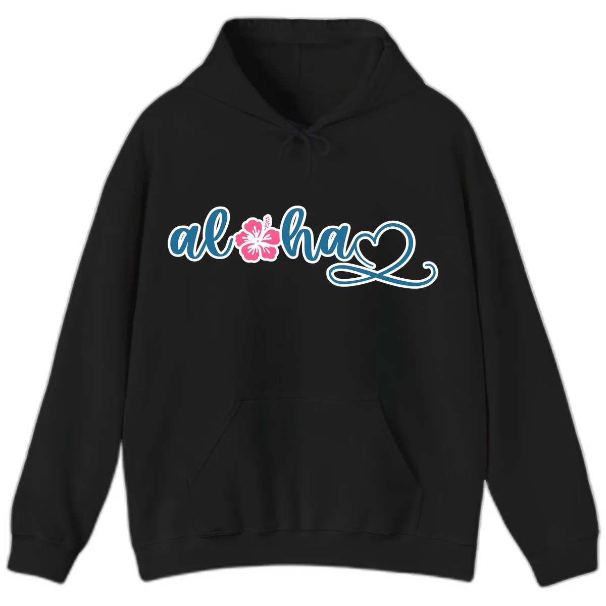 Aloha Vibes Hibiscus Cruise Hoodie in Black