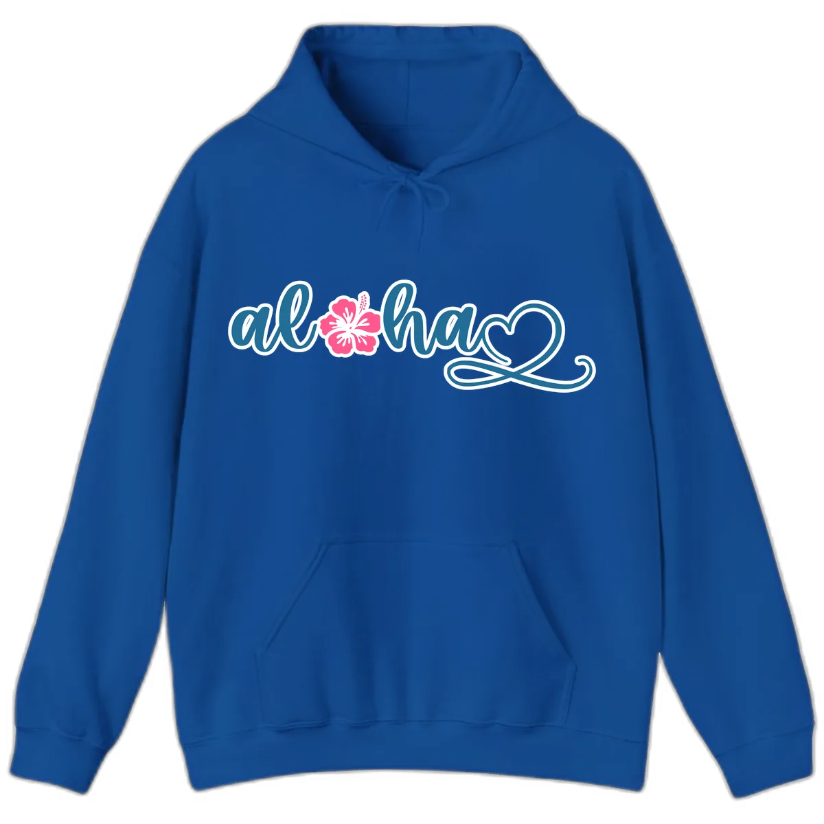 Aloha Vibes Hibiscus Cruise Hoodie in Royal