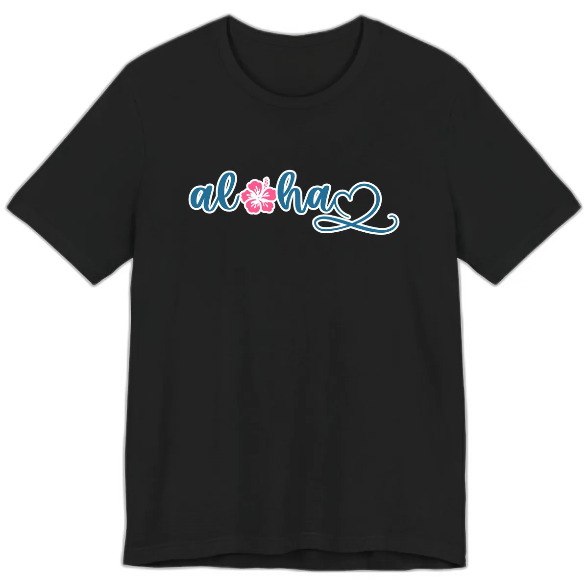 Aloha Vibes Hibiscus Cruise Premium T-Shirt in Black