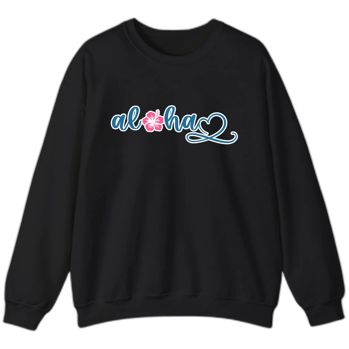 Aloha Vibes Hibiscus Cruise Sweatshirt in Black