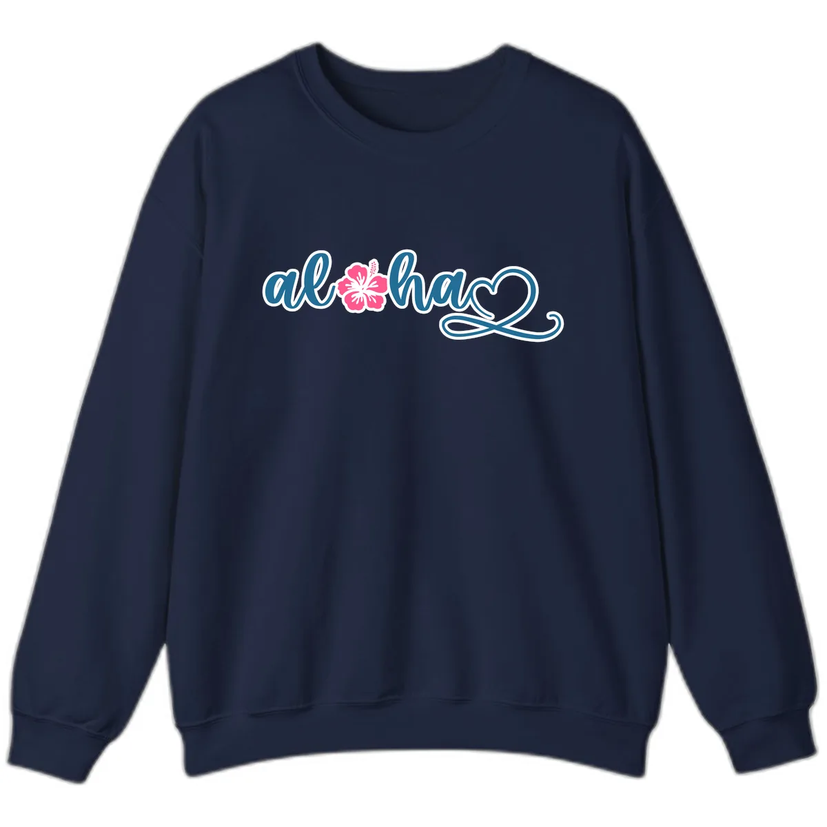 Aloha Vibes Hibiscus Cruise Sweatshirt in Navy