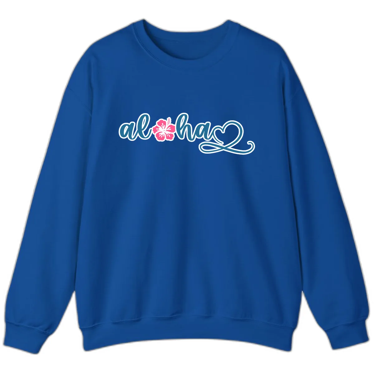 Aloha Vibes Hibiscus Cruise Sweatshirt in Royal
