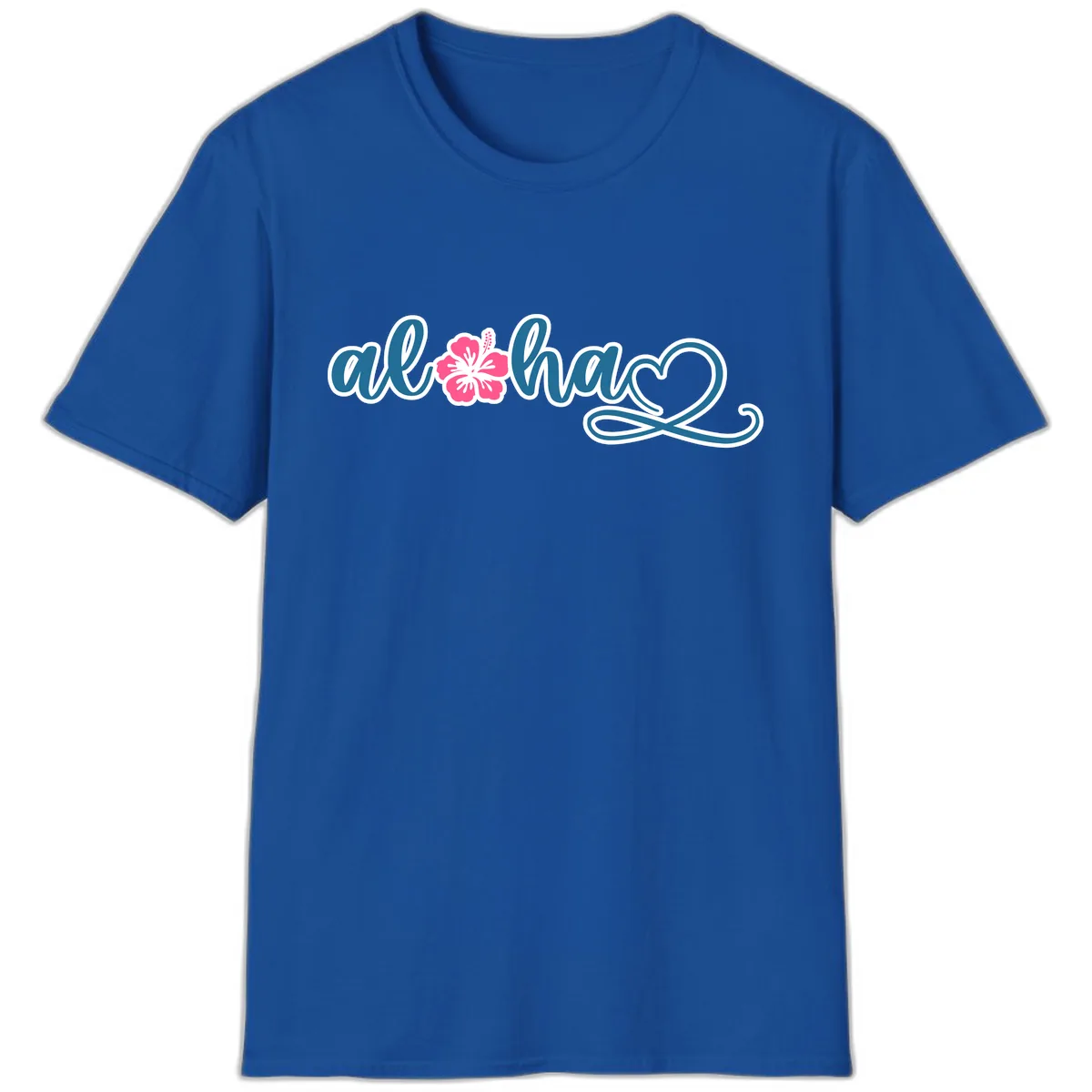 Aloha Vibes Hibiscus Cruise T-Shirt in Royal