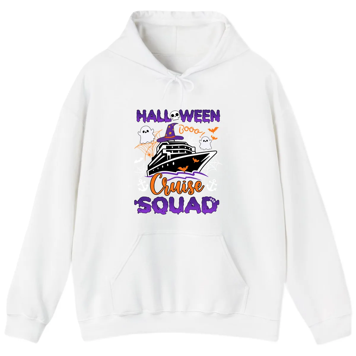 Halloween Cruise Squad Hoodie in White