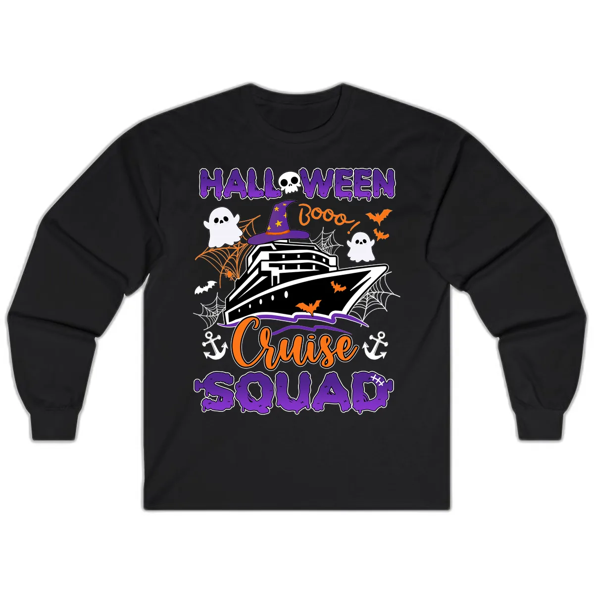 Halloween Cruise Squad Long Sleeve in Black