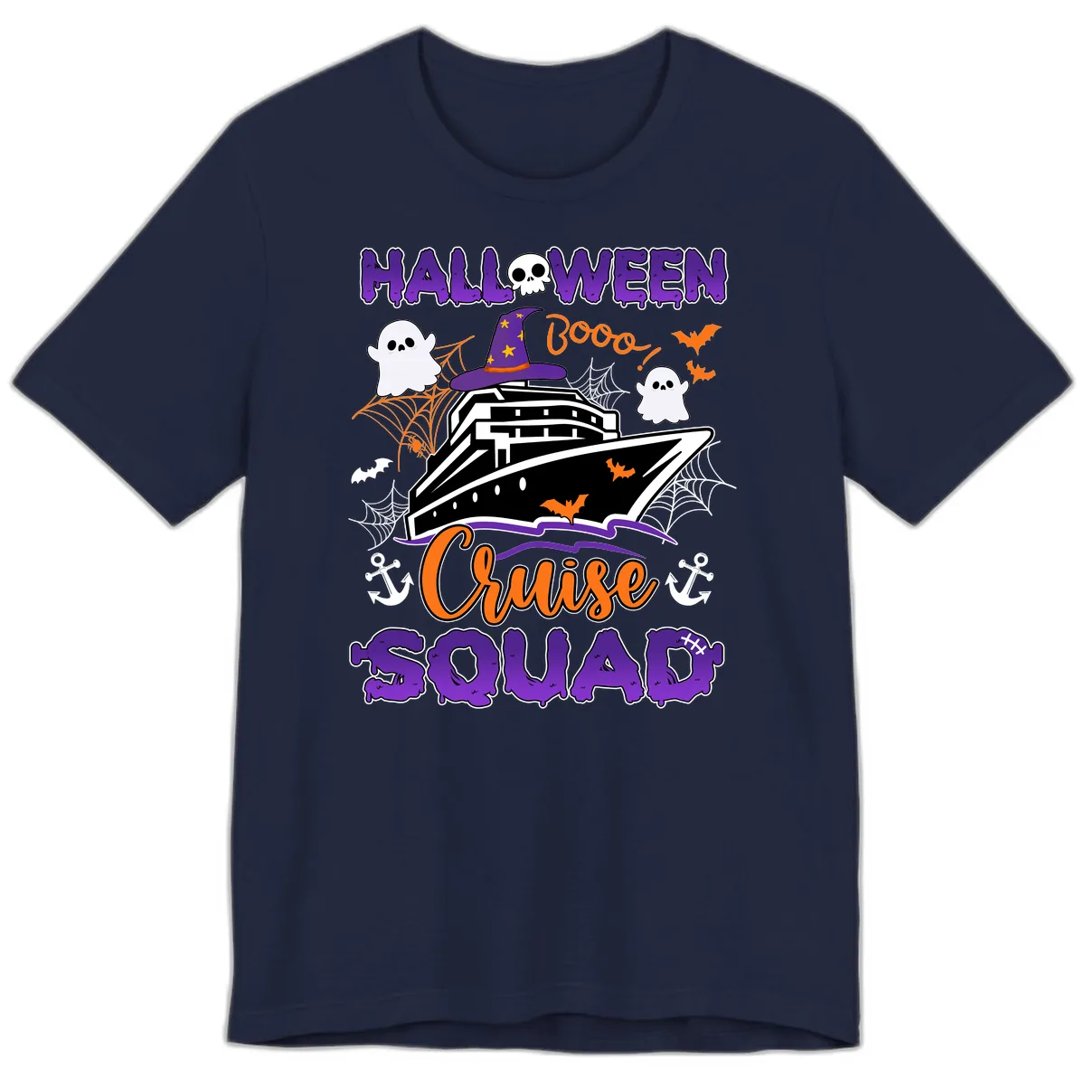 Halloween Cruise Squad Premium T-Shirt in Navy