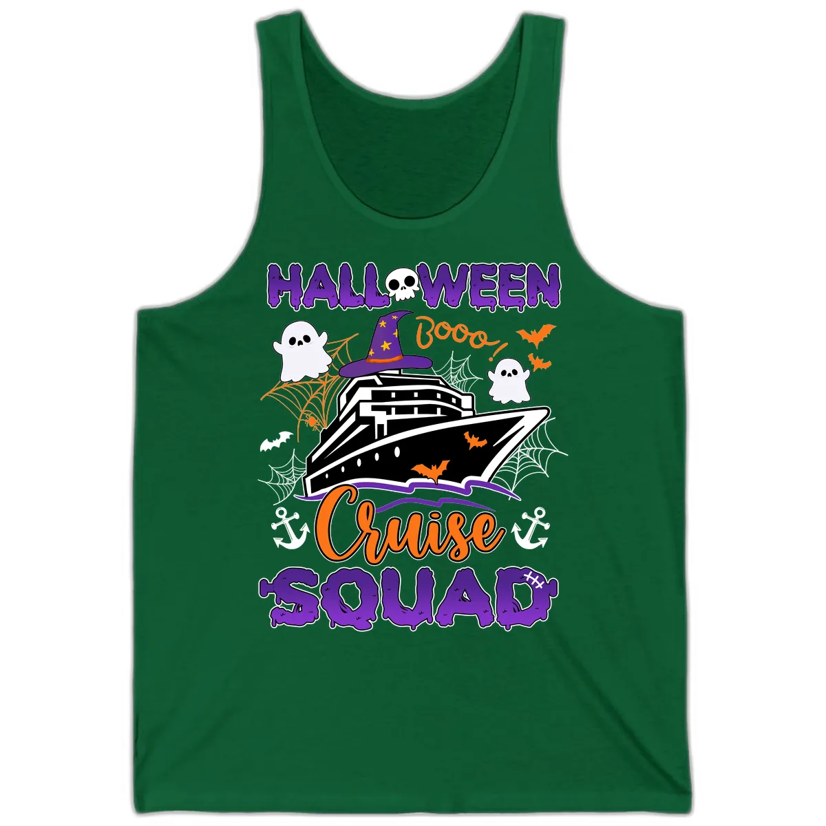 Halloween Cruise Squad Tank in Kelly