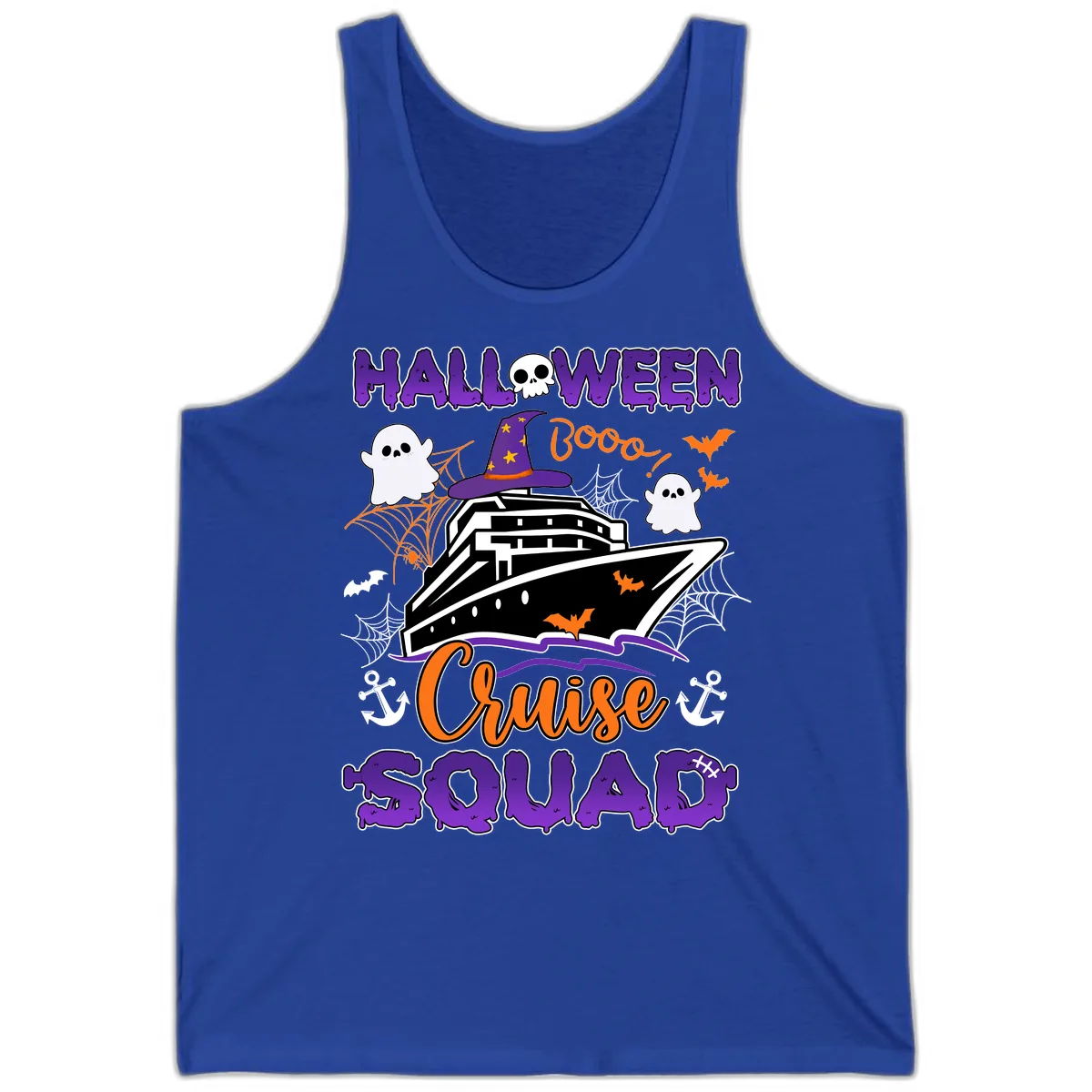 Halloween Cruise Squad Tank in True Royal