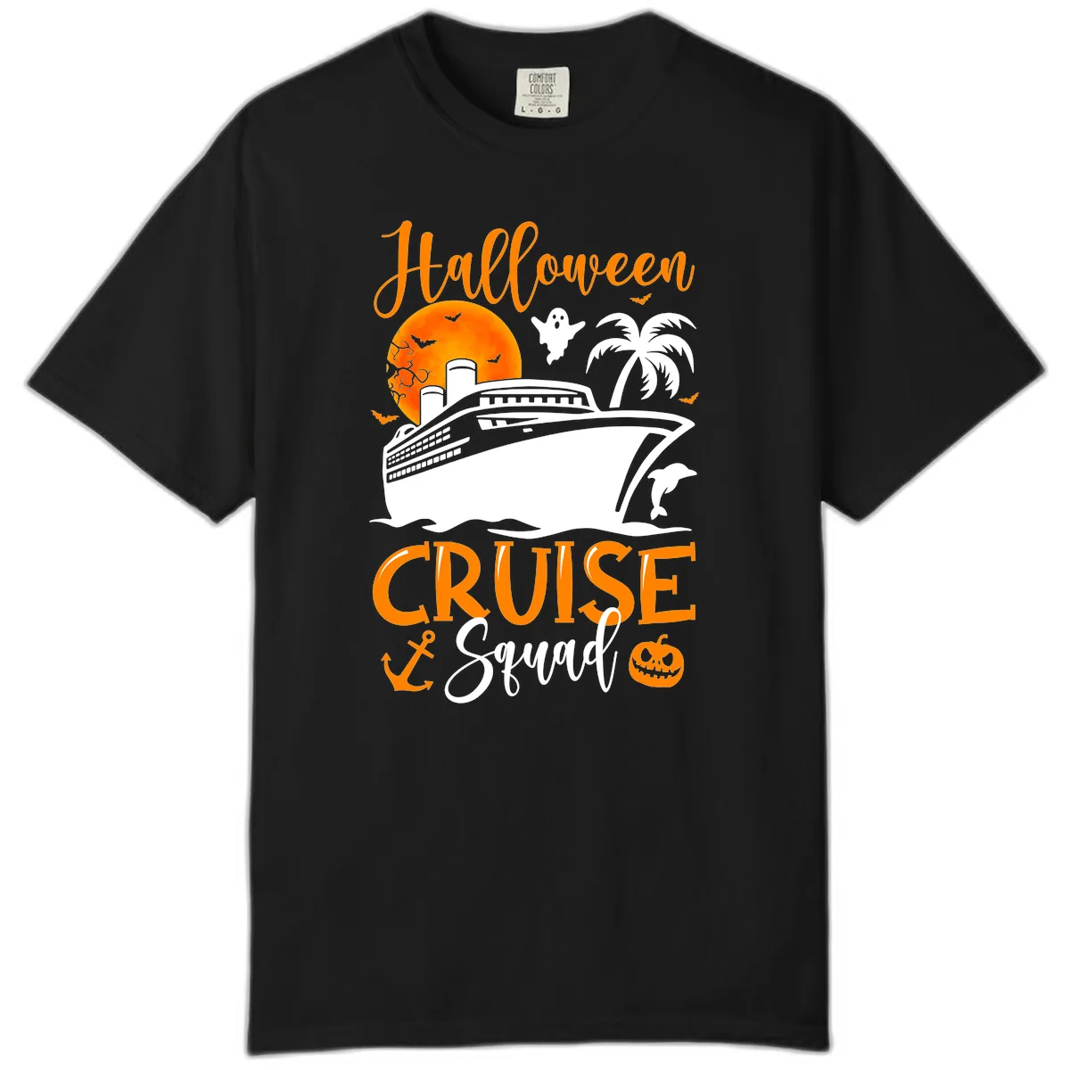 Halloween Cruise Squad Comfort Color in Black
