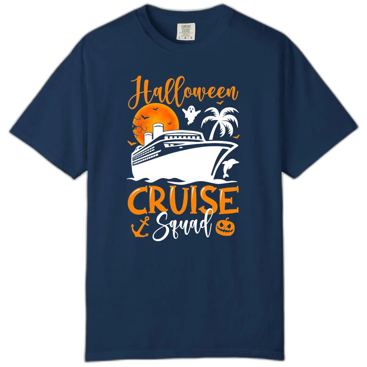 Halloween Cruise Squad Comfort Color in Navy