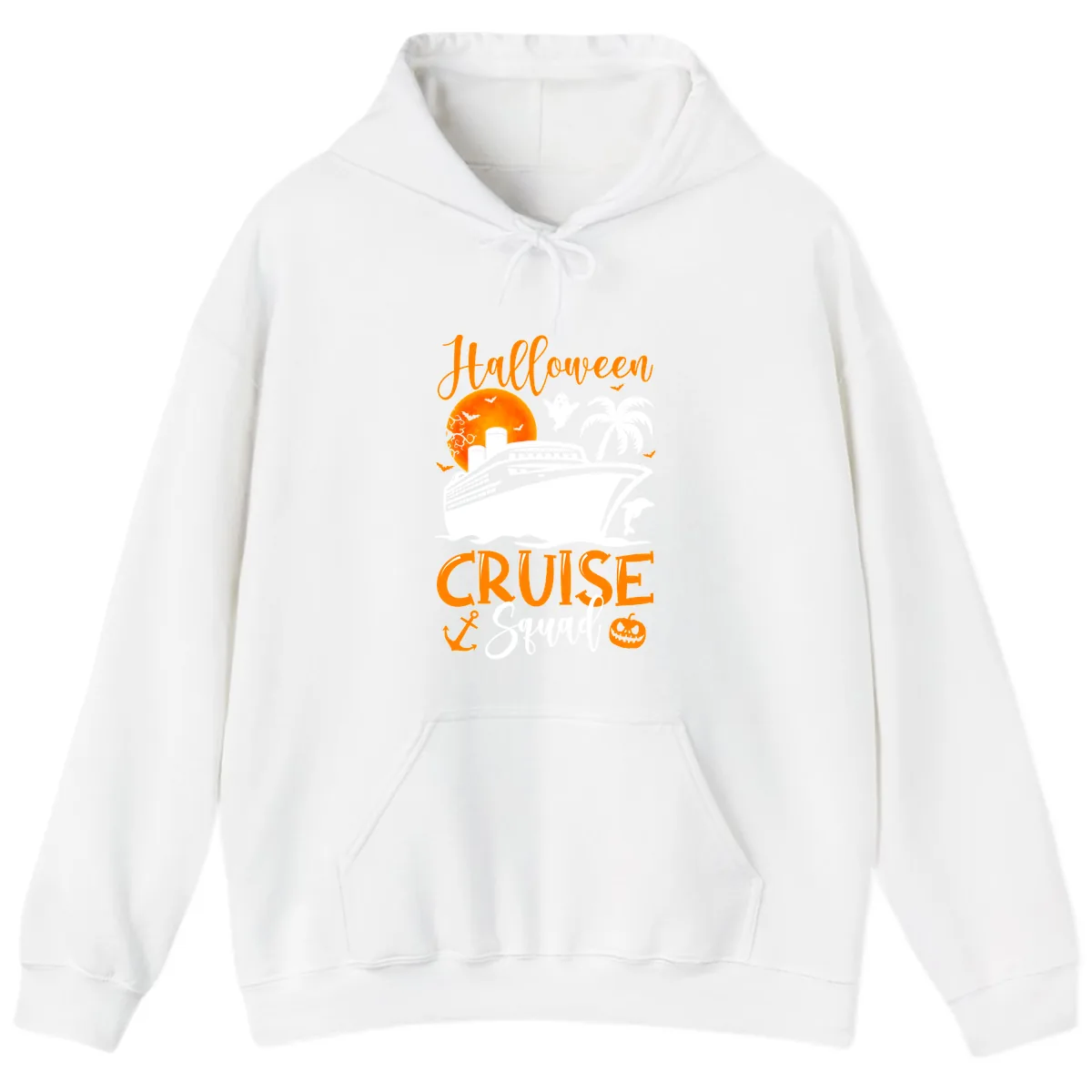 Halloween Cruise Squad Hoodie in White