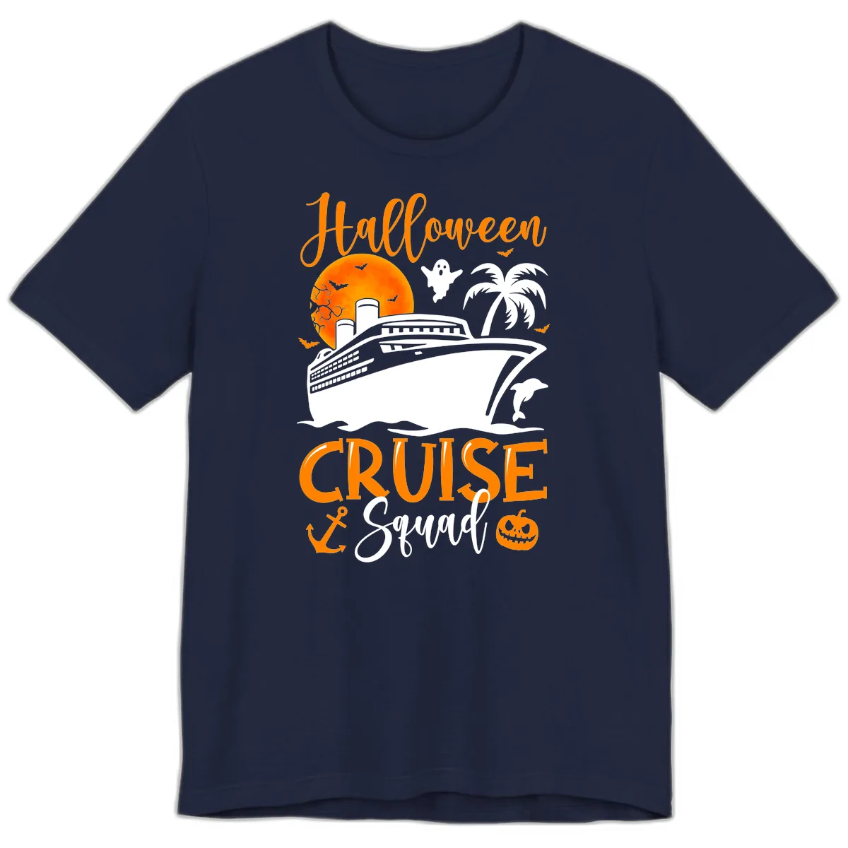 Halloween Cruise Squad Premium T-Shirt in Navy