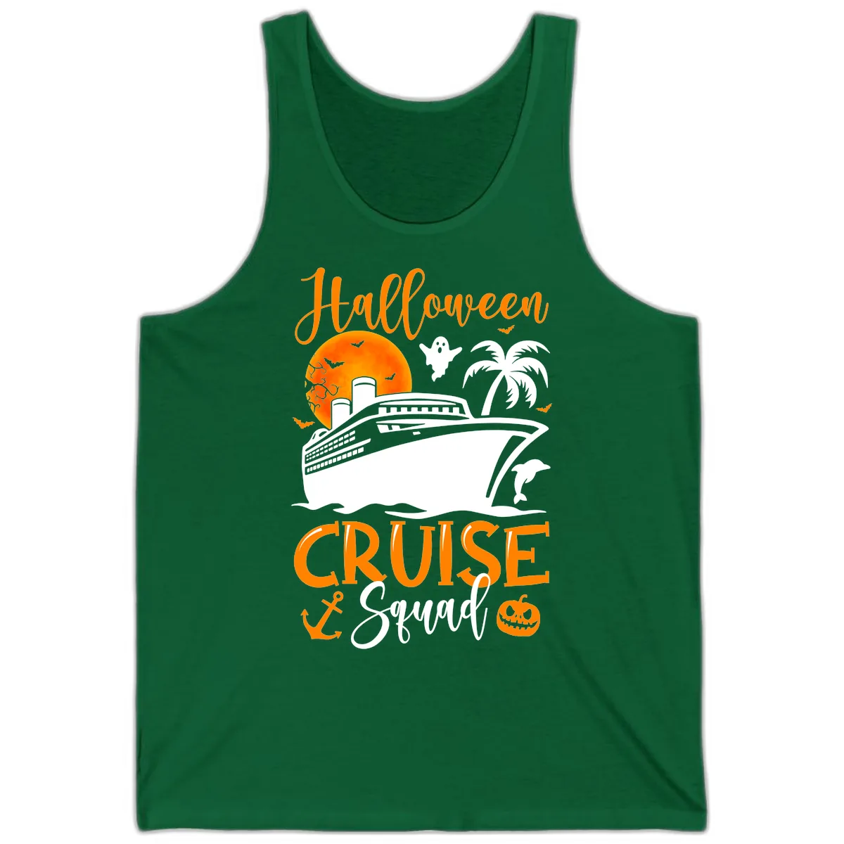 Halloween Cruise Squad Tank in Kelly