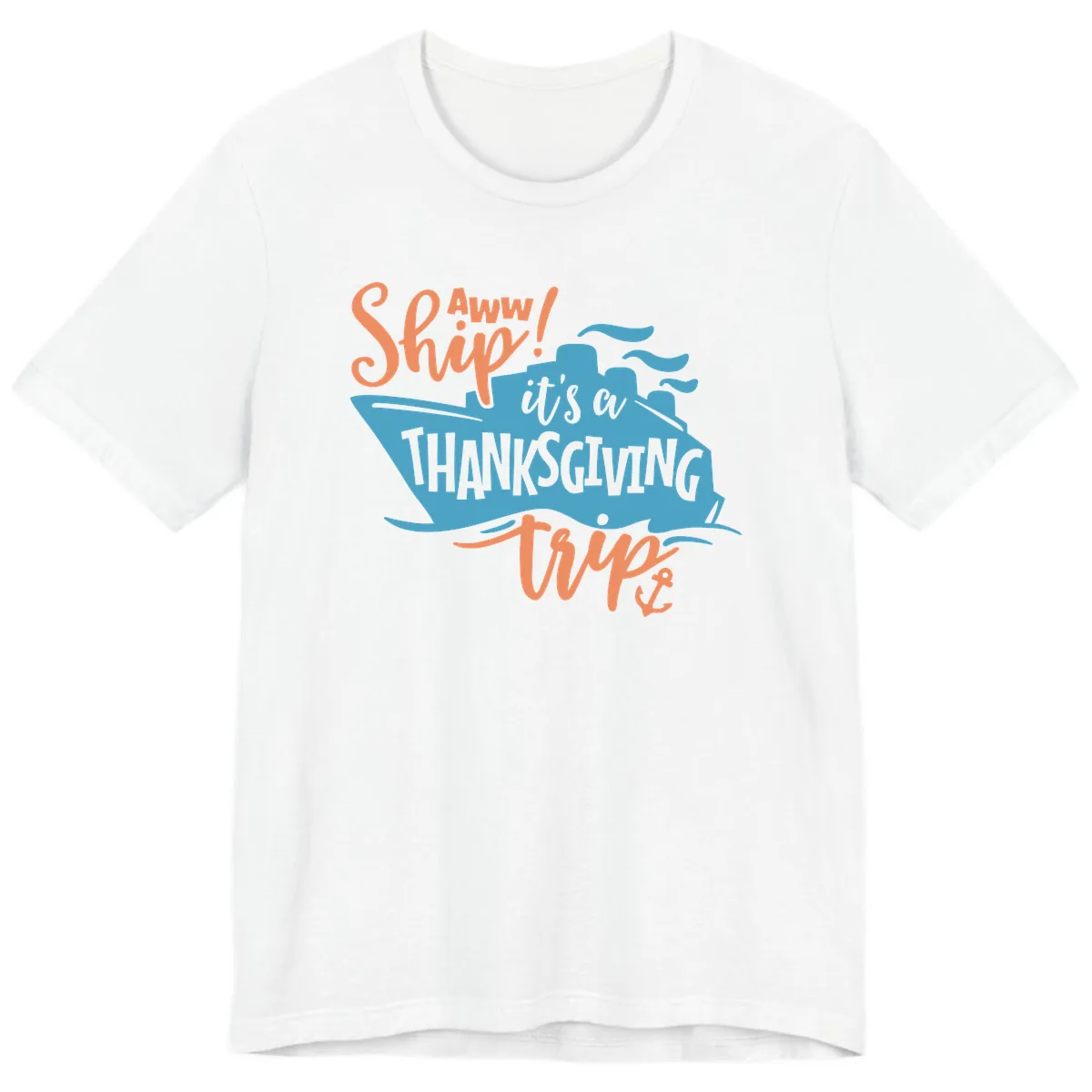 Aww Ship It's a Thanksgiving Trip Premium T-Shirt in White