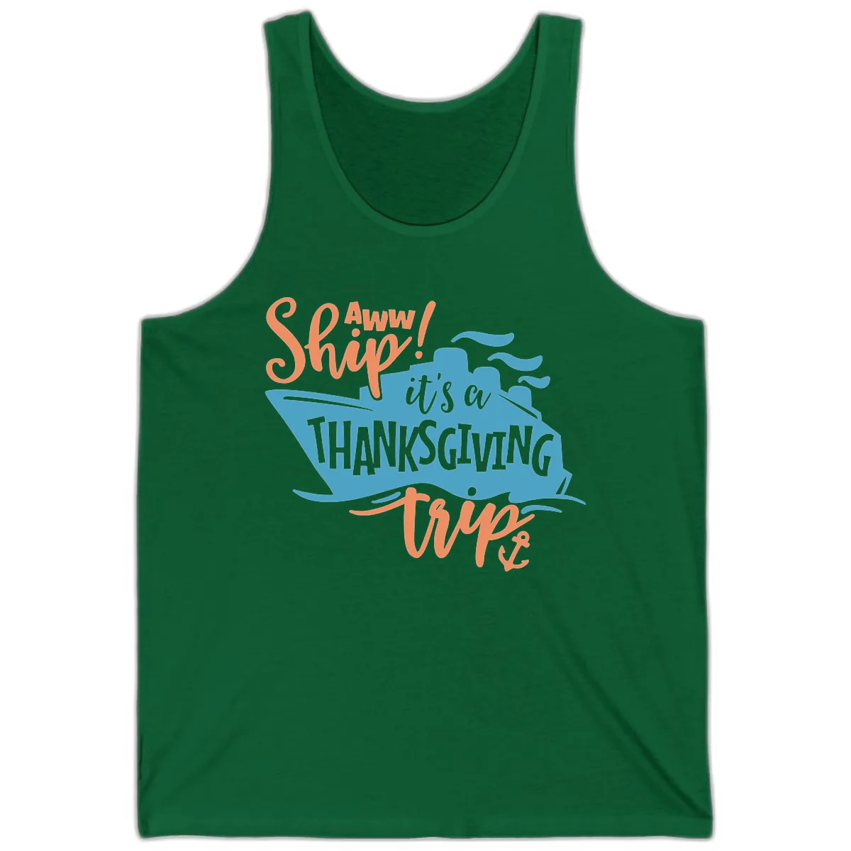 Aww Ship It's a Thanksgiving Trip Tank in Kelly