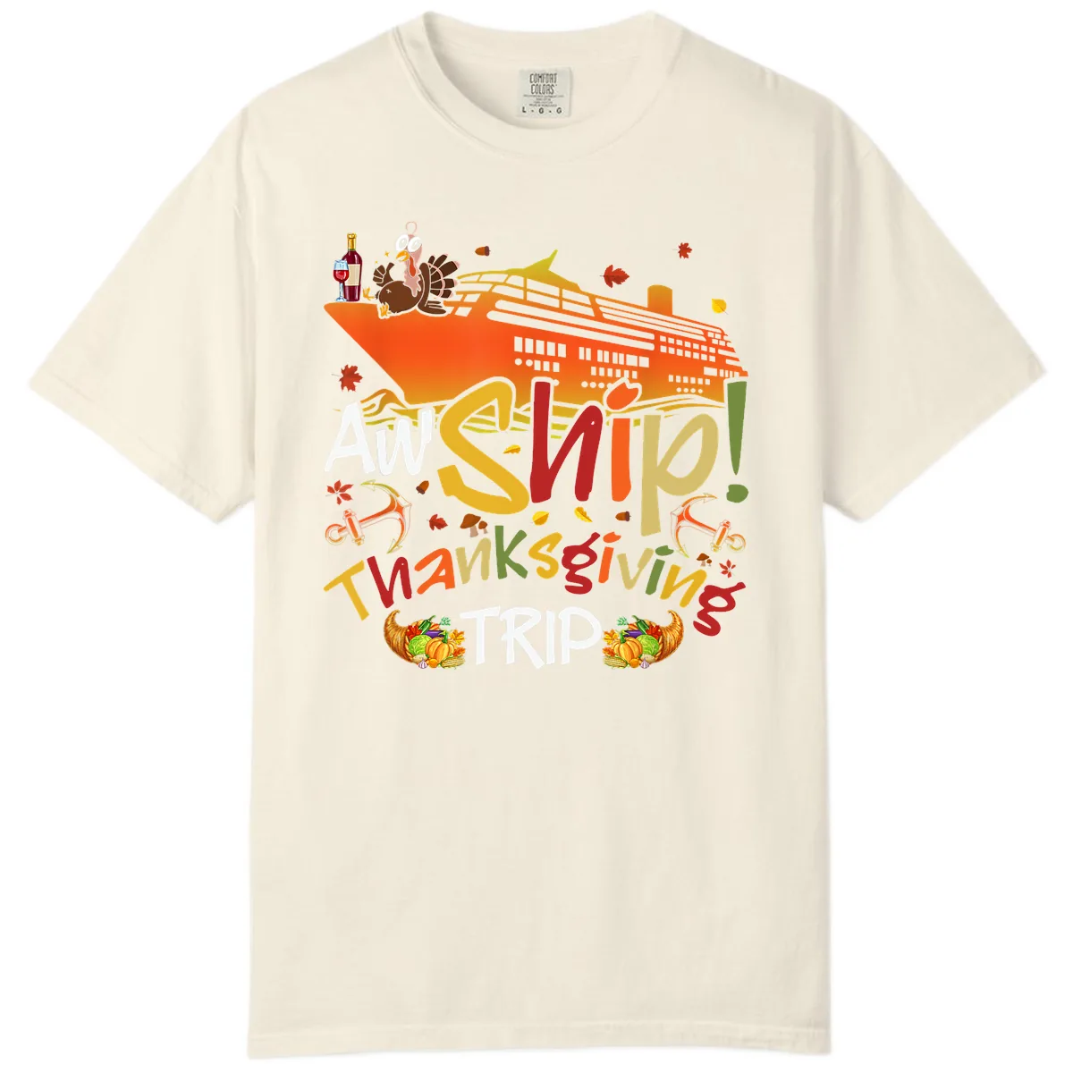 An Ship Thanksgiving Trip Comfort Color in Ivory
