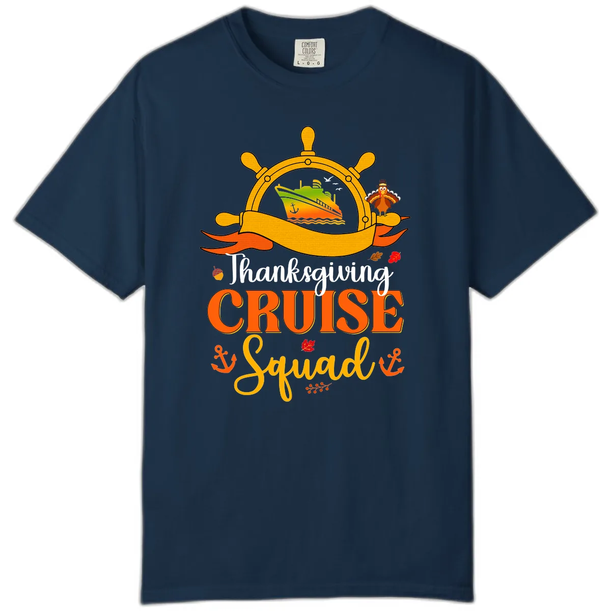 Thanksgiving Cruise Squad Comfort Color in True Navy