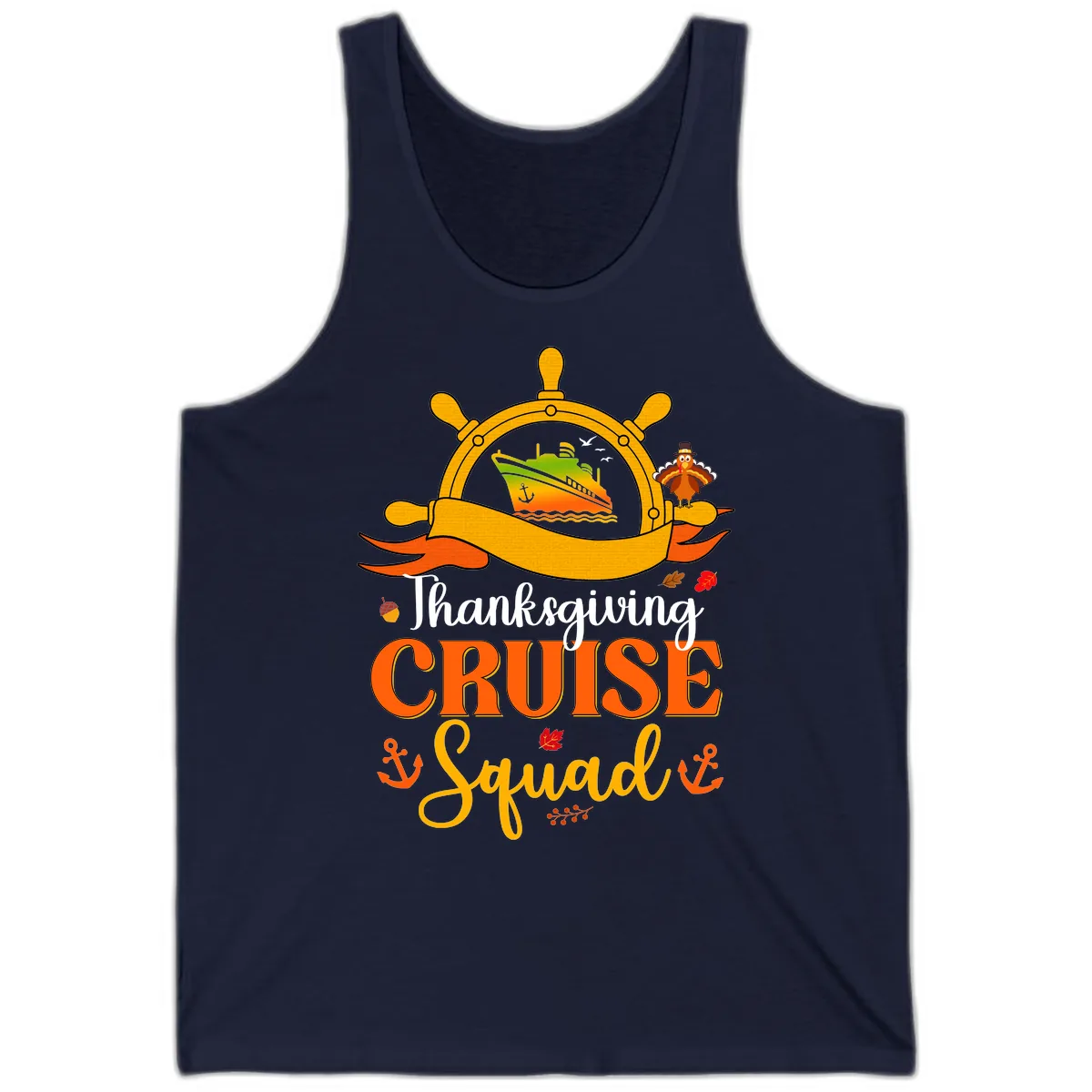 Thanksgiving Cruise Squad Tank in Navy