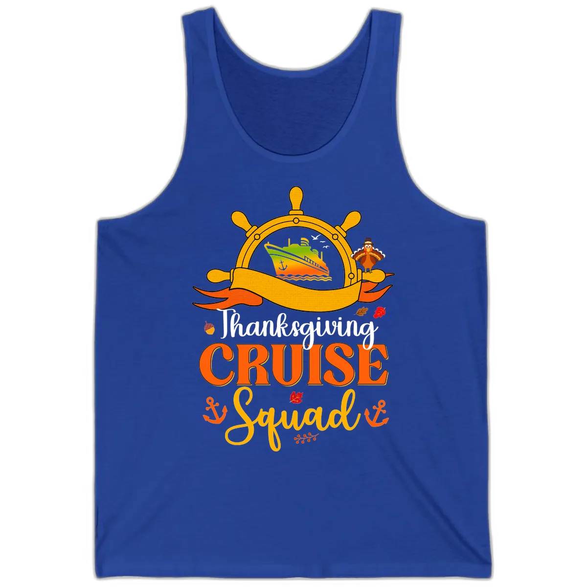 Thanksgiving Cruise Squad Tank in True Royal