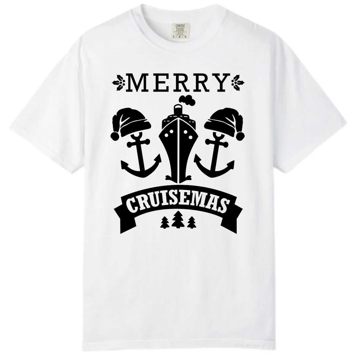 Merry Cruisemas Nautical Holiday Comfort Color in White