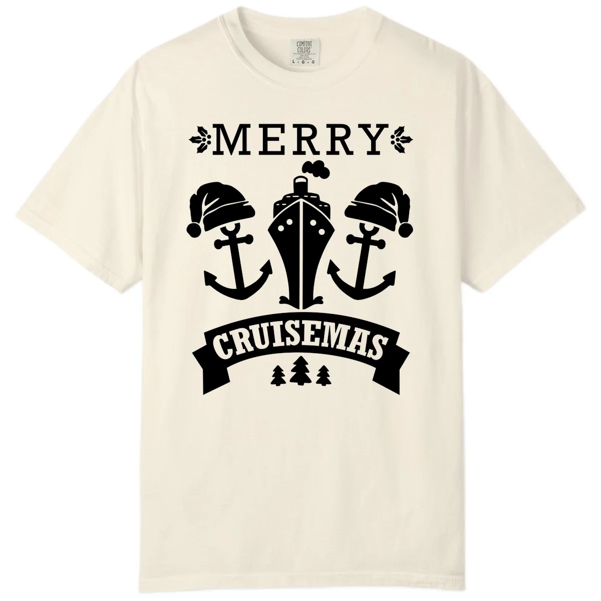 Merry Cruisemas Nautical Holiday Comfort Color in Ivory