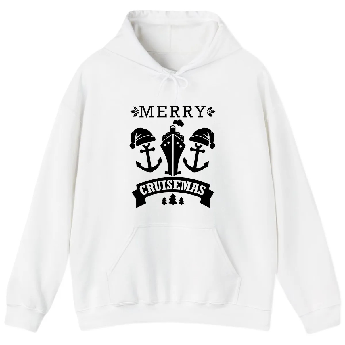 Merry Cruisemas Nautical Holiday Hoodie in White