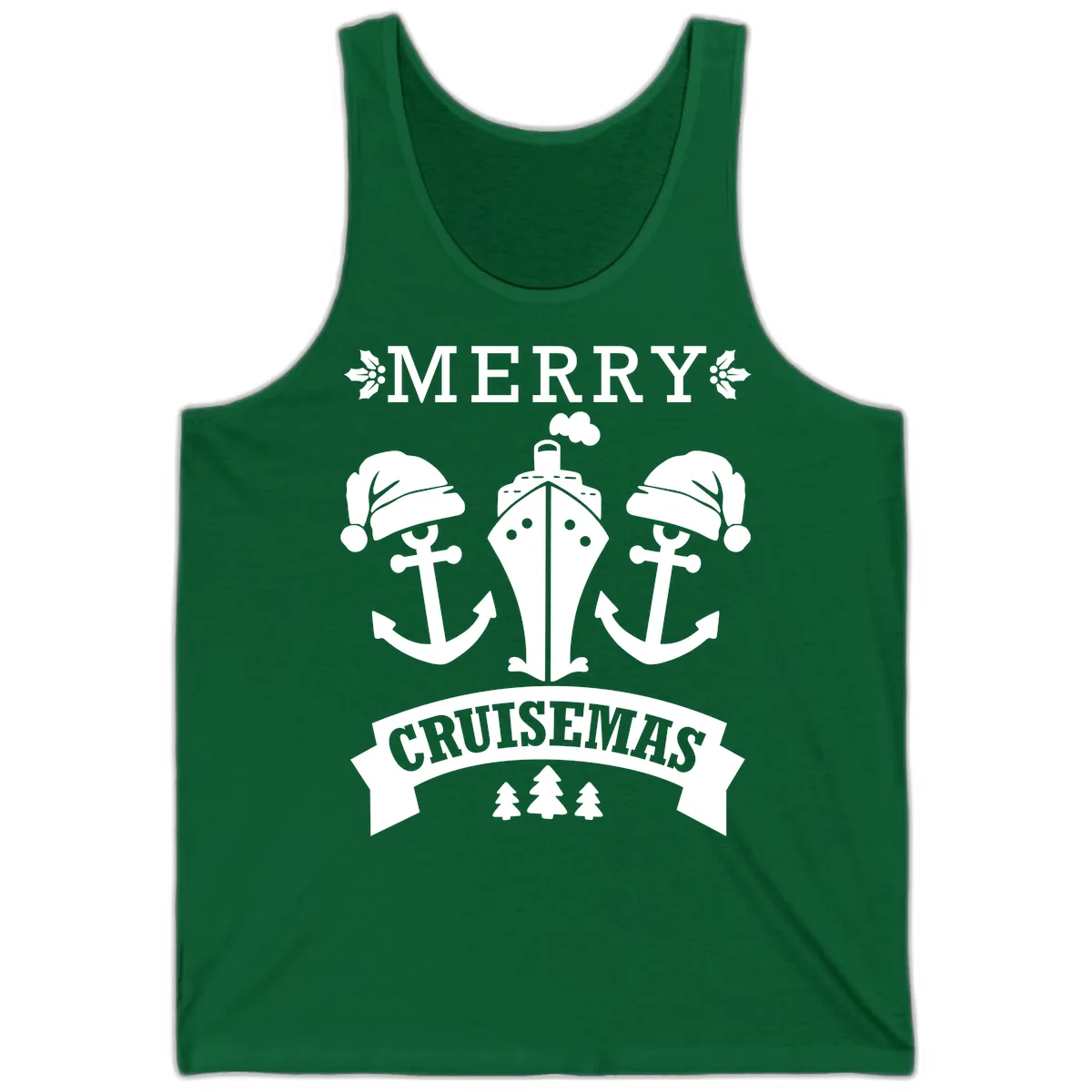 Merry Cruisemas Nautical Holiday Tank in Kelly