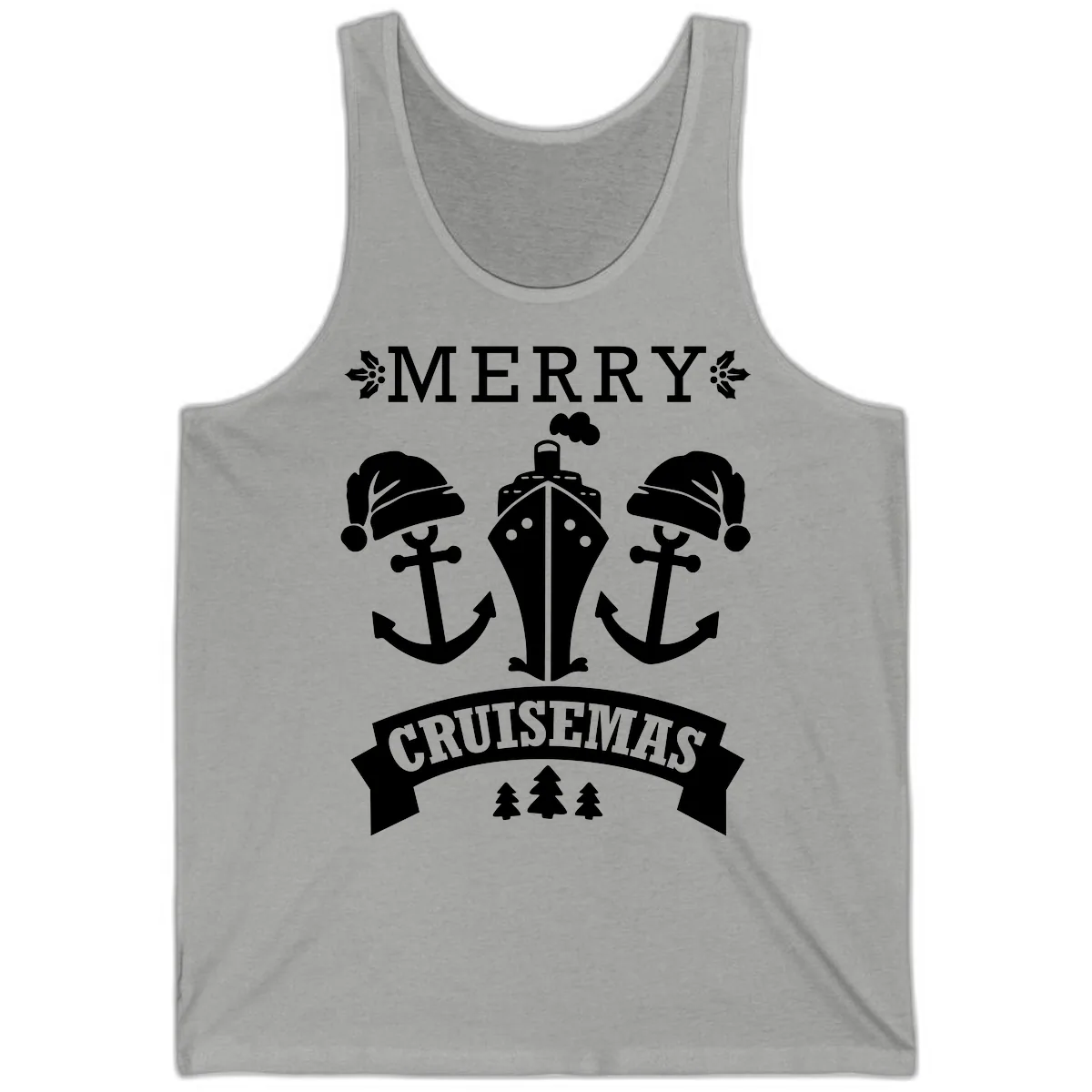 Merry Cruisemas Nautical Holiday Tank in Athletic Heather