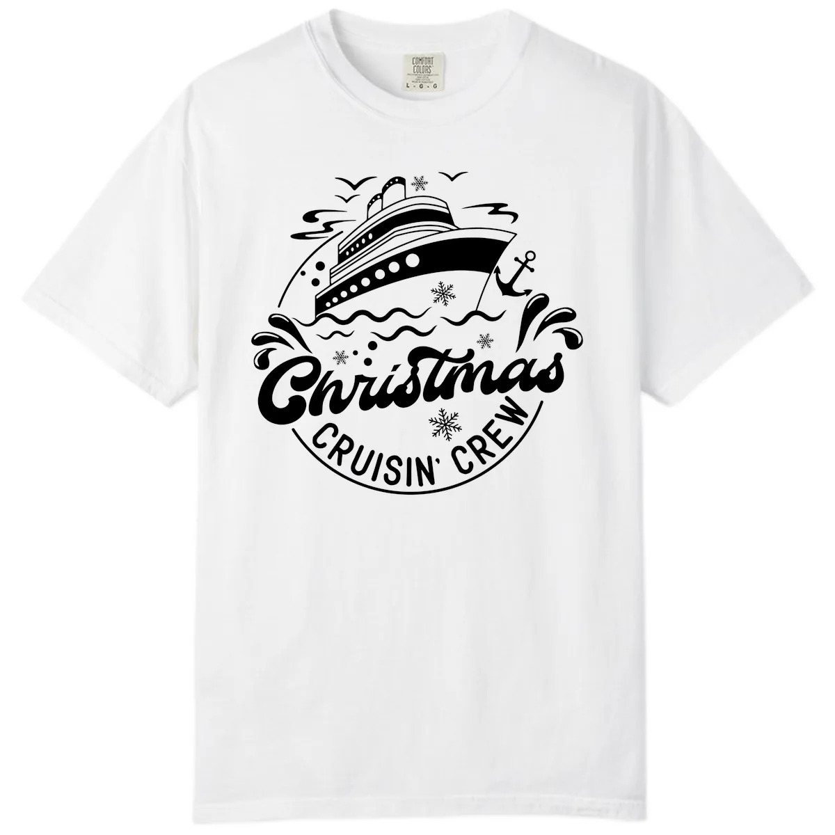 Christmas Cruisin' Crew Comfort Color in White