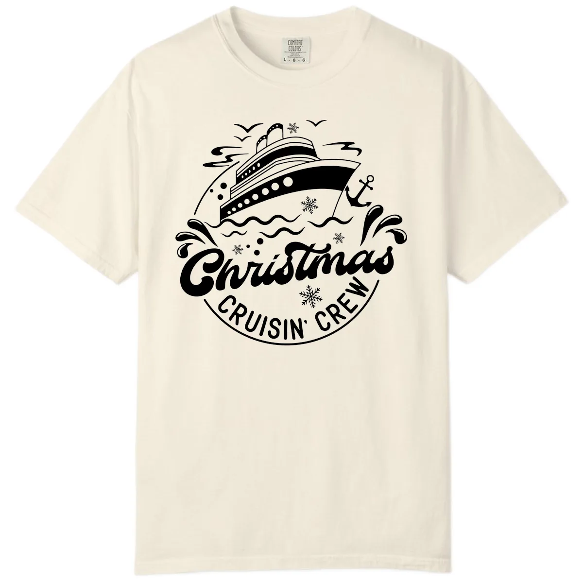 Christmas Cruisin' Crew Comfort Color in Ivory