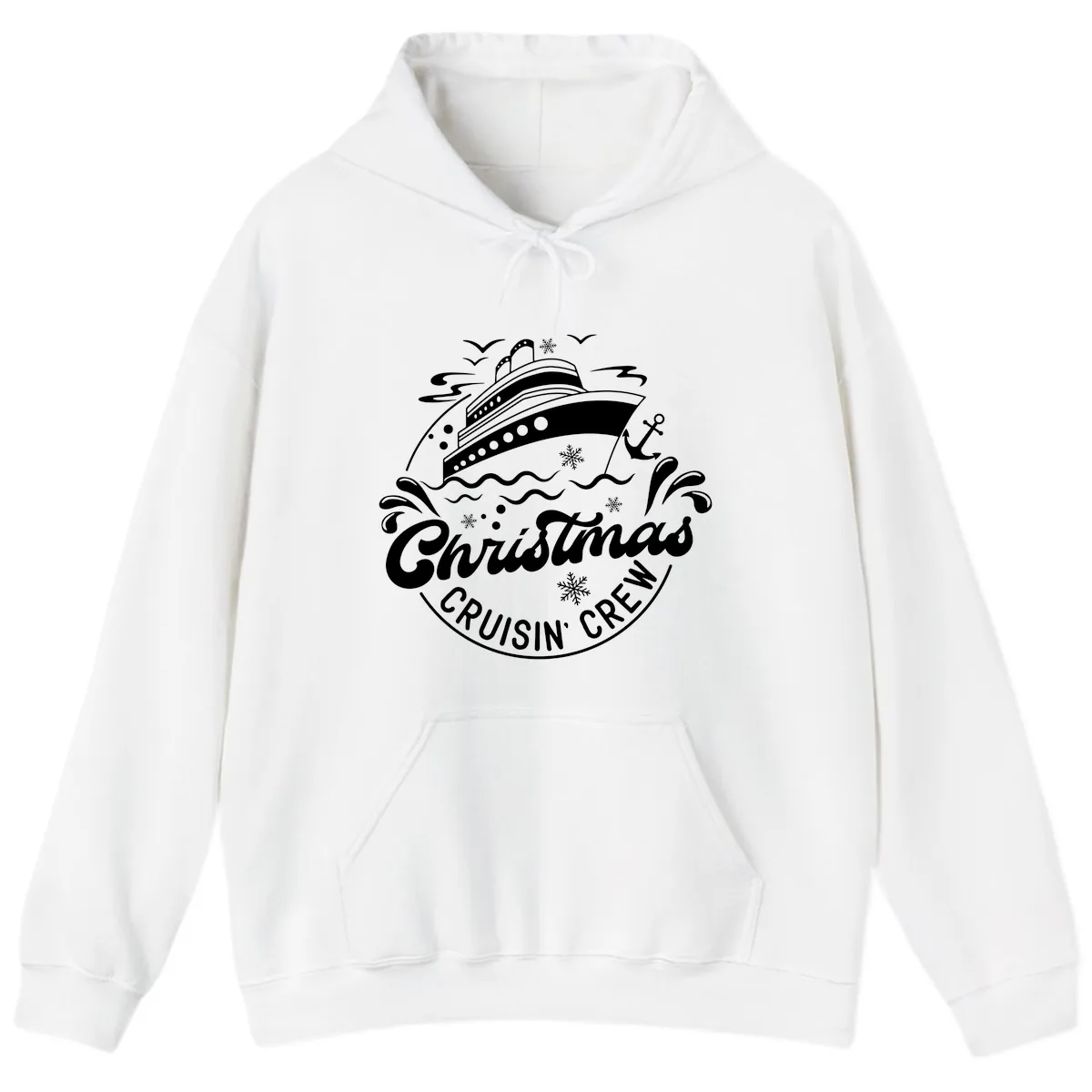 Christmas Cruisin' Crew Hoodie in White