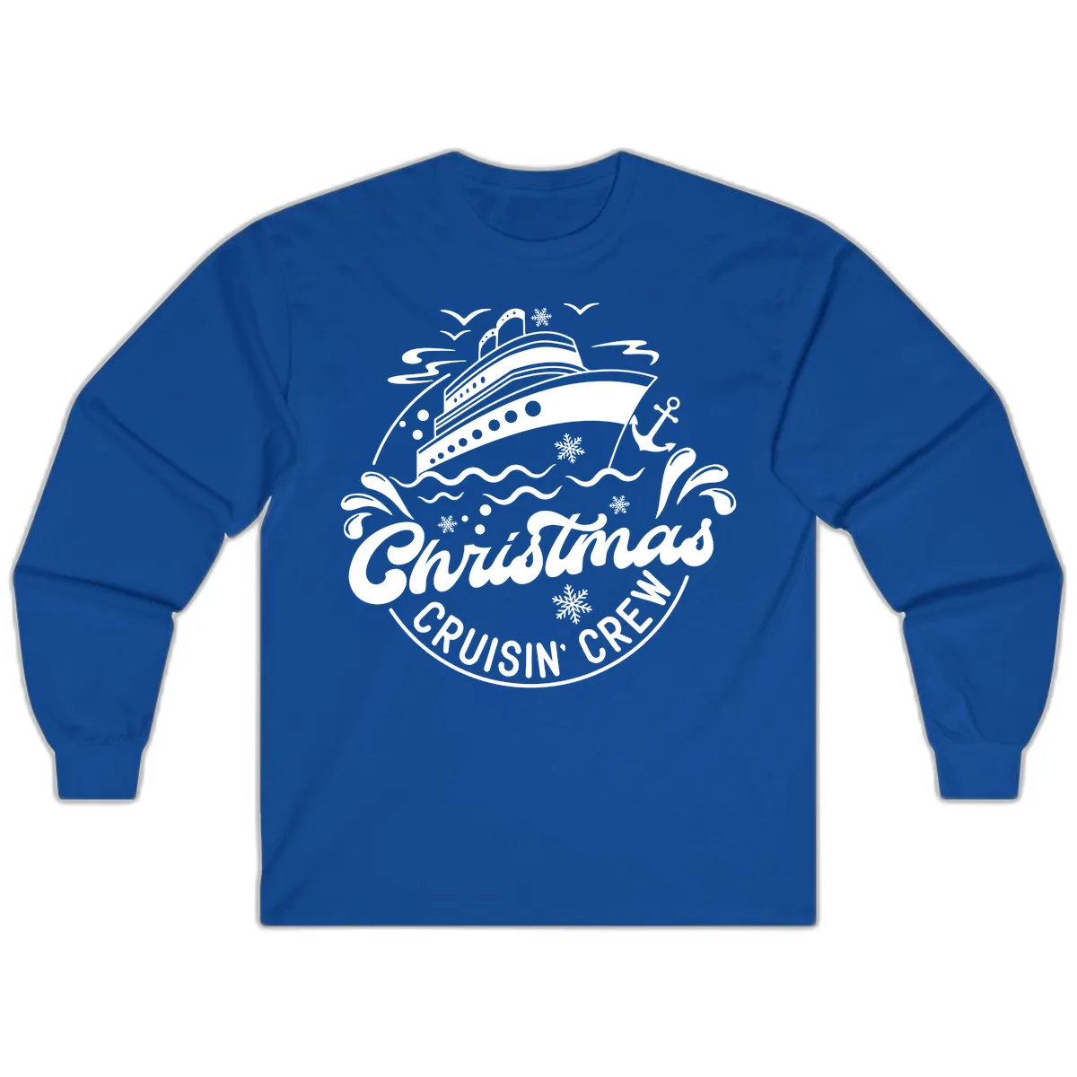 Christmas Cruisin' Crew Long Sleeve in Royal