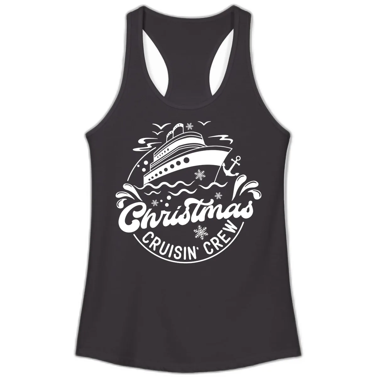 Christmas Cruisin' Crew Ladies Tank in Black