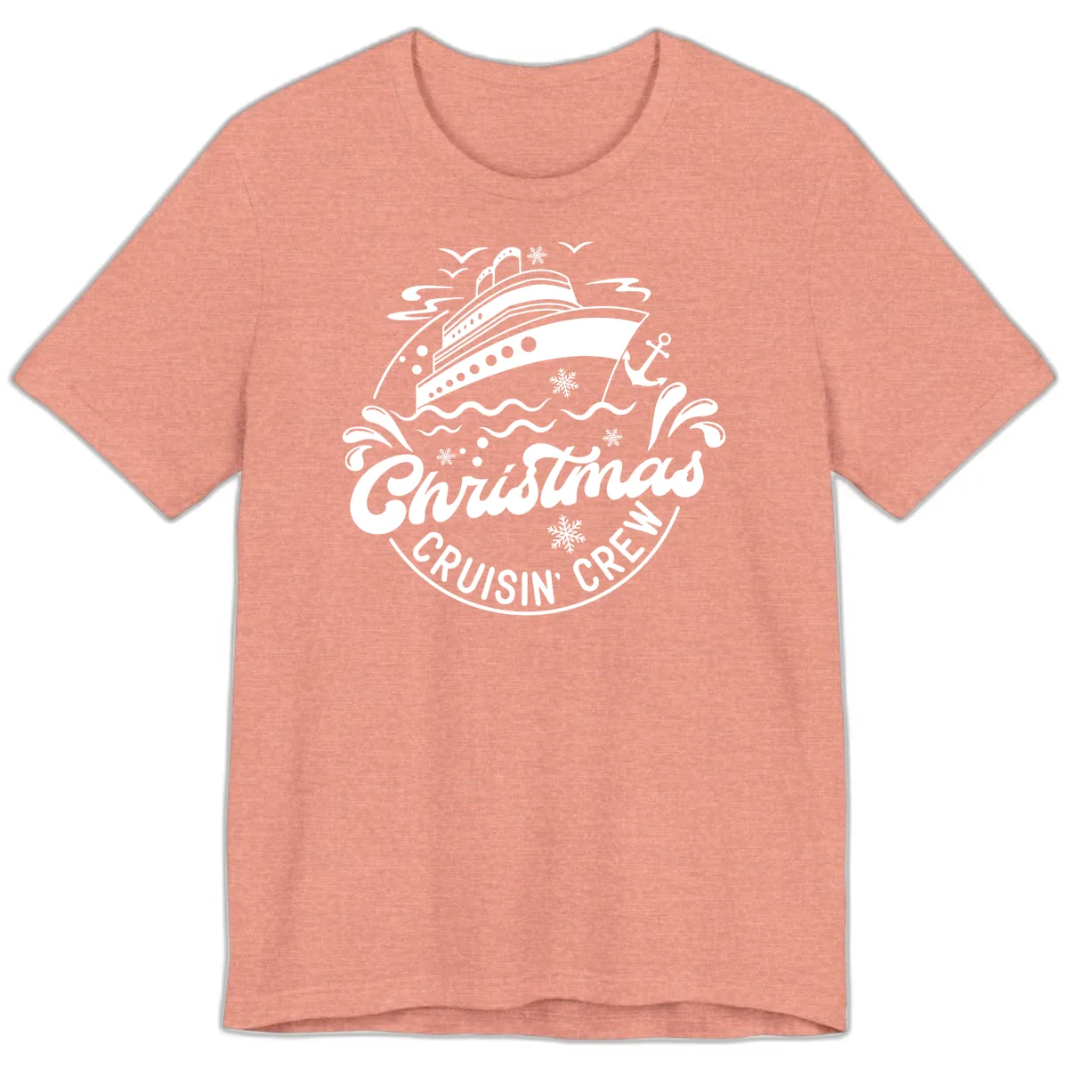 Christmas Cruisin' Crew Premium T-Shirt in Heather Sunset