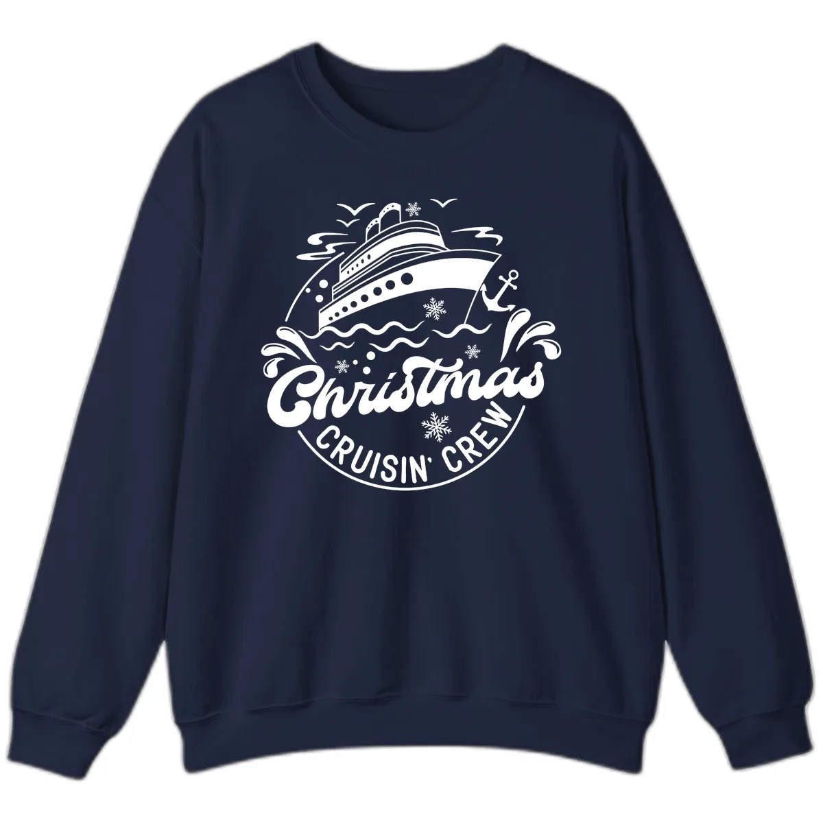 Christmas Cruisin' Crew Sweatshirt in Navy